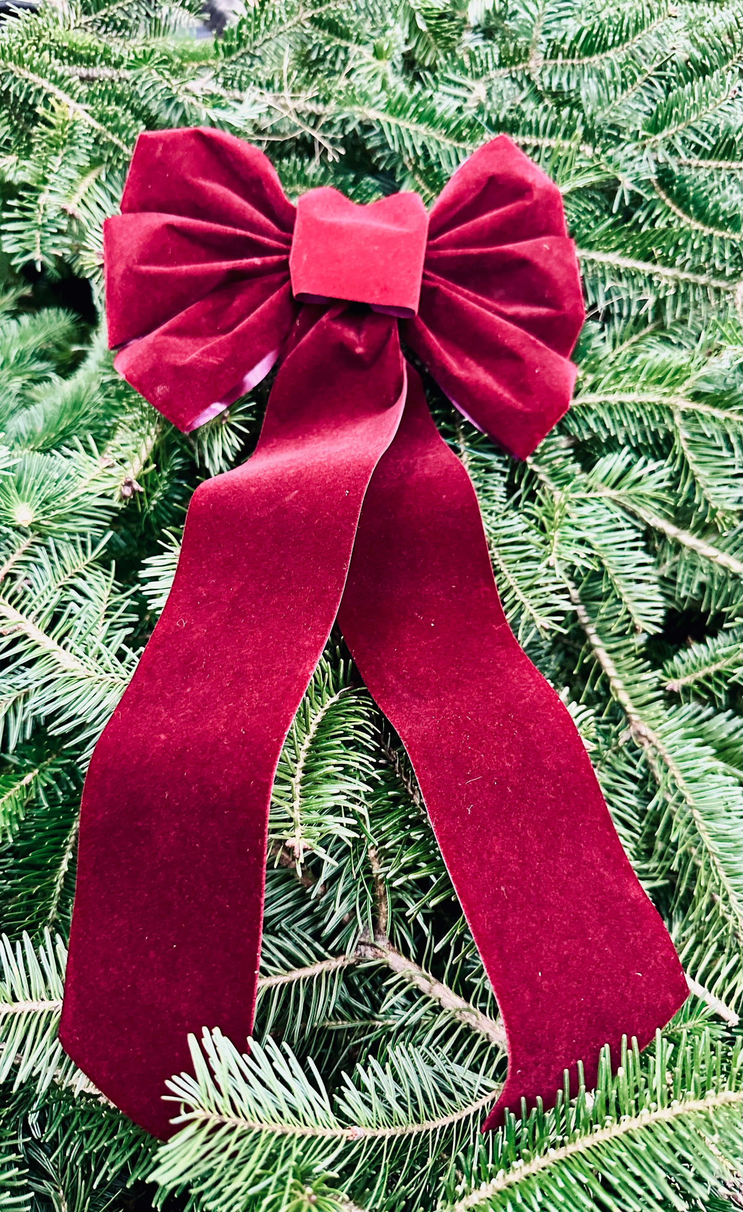 DIY 24" Christmas Wreath Kit – Fresh Balsam with Bow, Pinecones & Berries